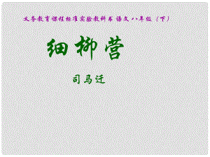 （语文版）初中语文八年级下册《细柳营》课件