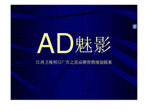 AD魅影江西卫视明日广告之星品牌营销规划提案
