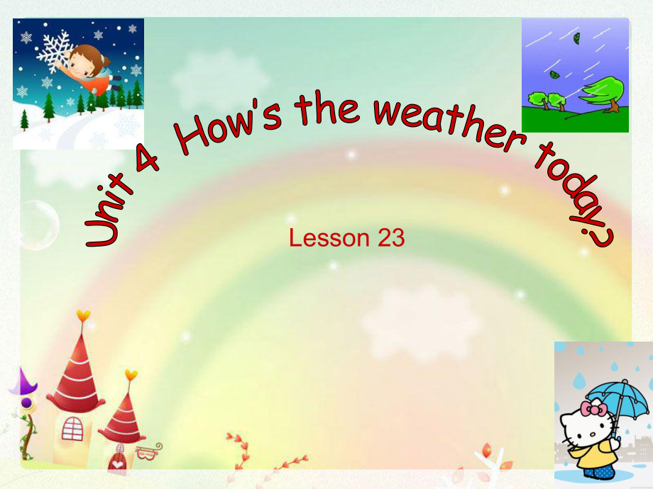 人教版精通英語四上Unit 4 How’s the weather todaypp課件2_第1頁