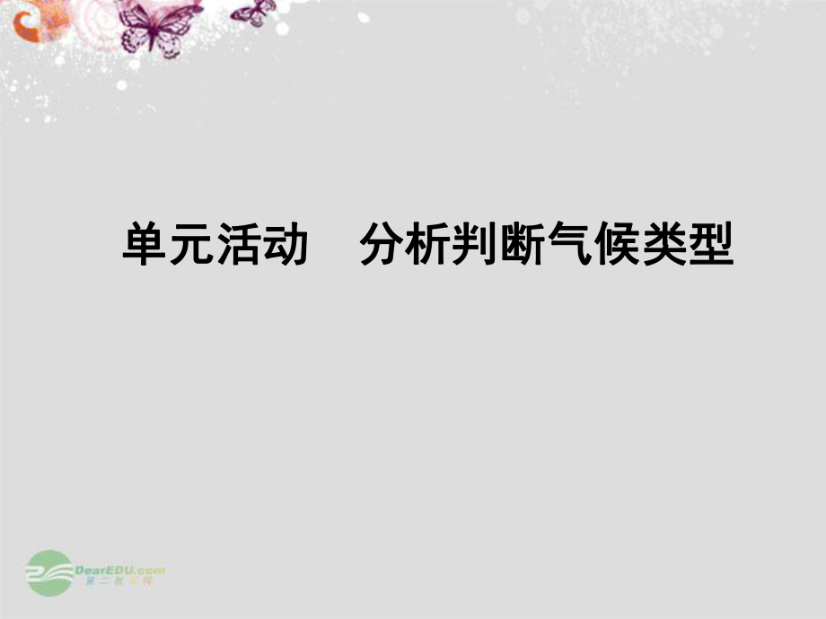 江蘇省連云港市灌云縣四隊中學高中地理 第二單元活動 分析判斷氣候類型課件 魯教版必修_第1頁