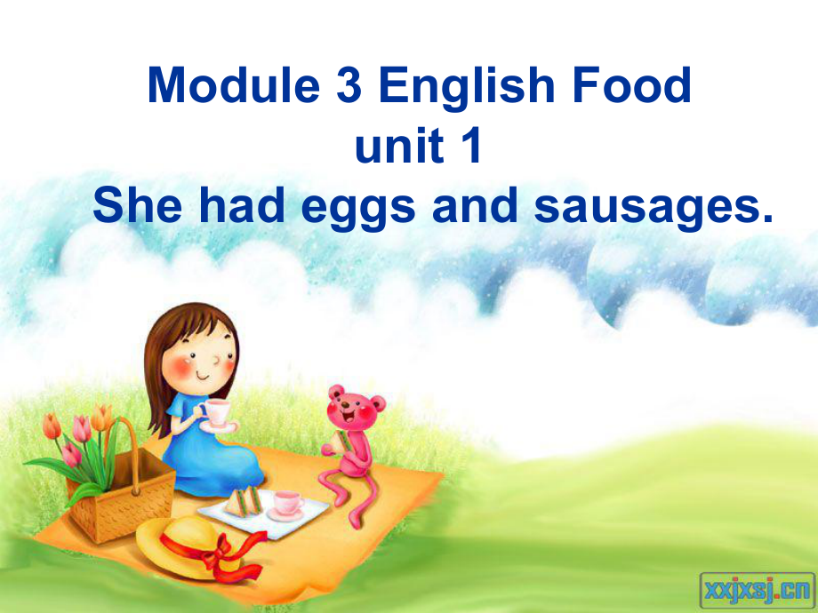 外研版小學英語五年級下冊Module 3 English Food Unit 1 She had eggs and sausages 課件_第1頁