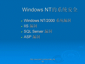 【大学课件】Windows NT的系统安全