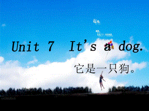 湘少版英語三上Unit 7 it39;s a dogpp課件4