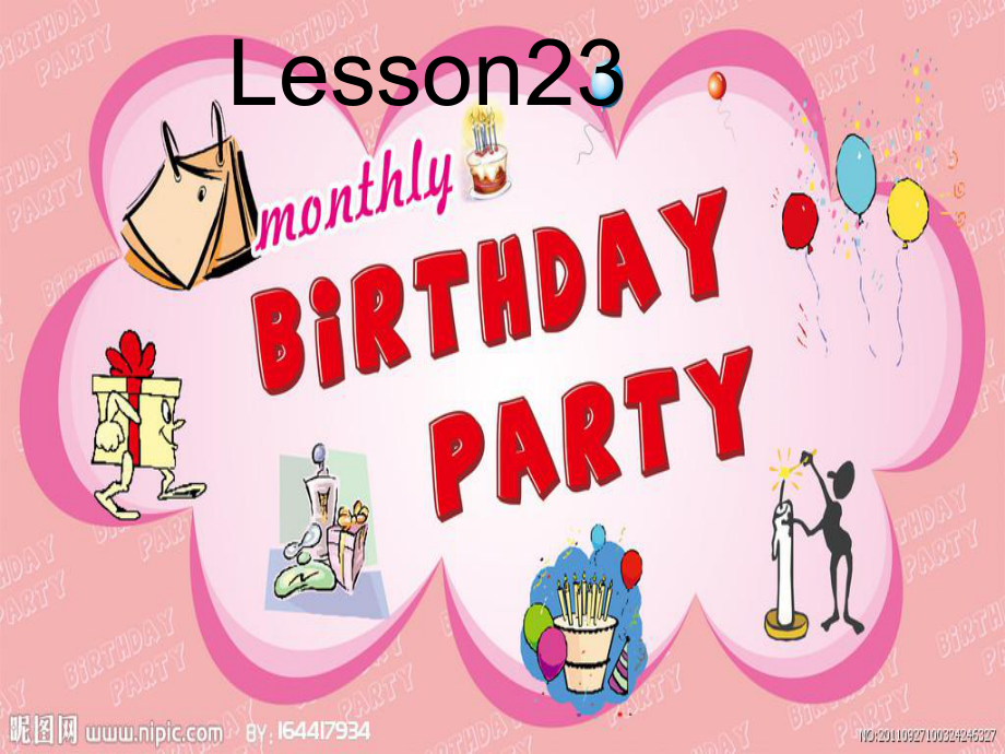 冀教版英語上Lesson 23 Happy Birthdayppt課件4_第1頁