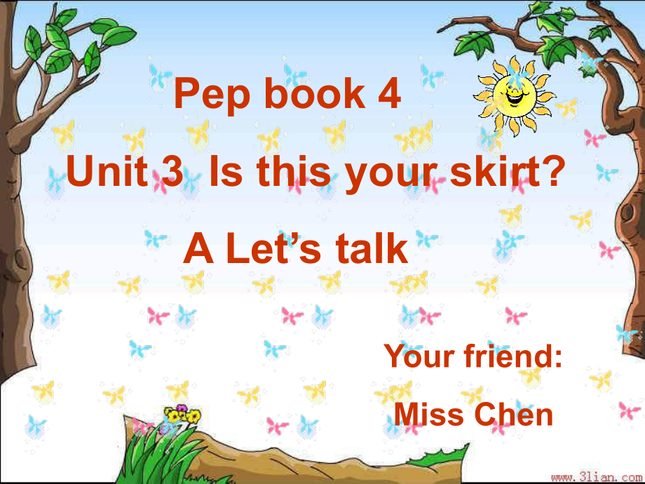 小學(xué)英語PEP人教版四年級下冊Isthis your skirtPart A Let39;s talkppt課件_第1頁