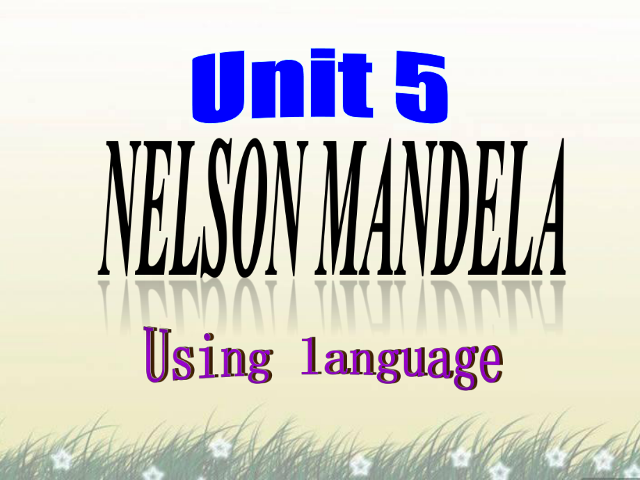 UNIT5 NELSON MANDELA USING LANGUAGEPPT课件_第1页