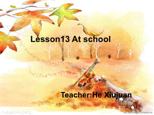 冀教版英語四上Lesson 1 At schoolppt課件3