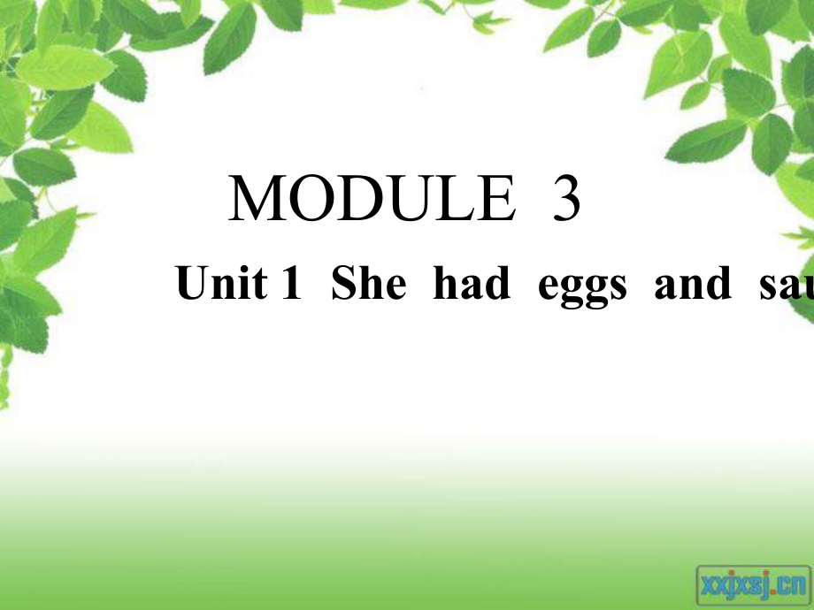 外研版小學(xué)英語五年級(jí)下冊Module3.unit1 She had eggs and sausages課件_第1頁