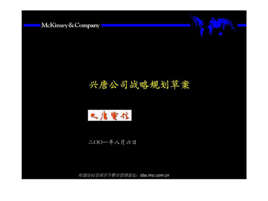 兴唐公司战略规划草案(麦肯锡制作)_第1页