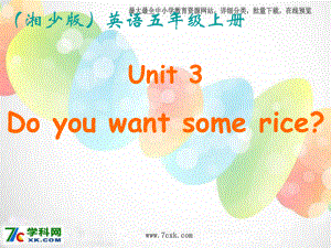 湘少版英語五上Unit 3 Do youwant some riceppt課件5