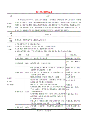 遼寧省法庫縣九年級(jí)語文上冊(cè) 第三單元教學(xué)設(shè)計(jì) 新人教版