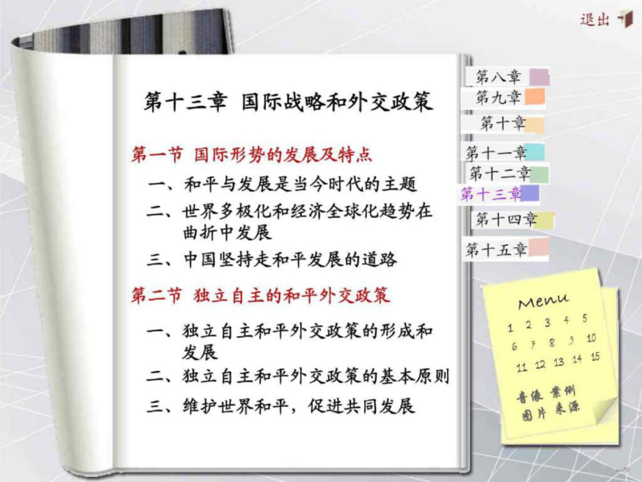 毛澤東思想、鄧小平理論、“三個代表” 第十三章 國際戰(zhàn)略和外交政策_(dá)第1頁