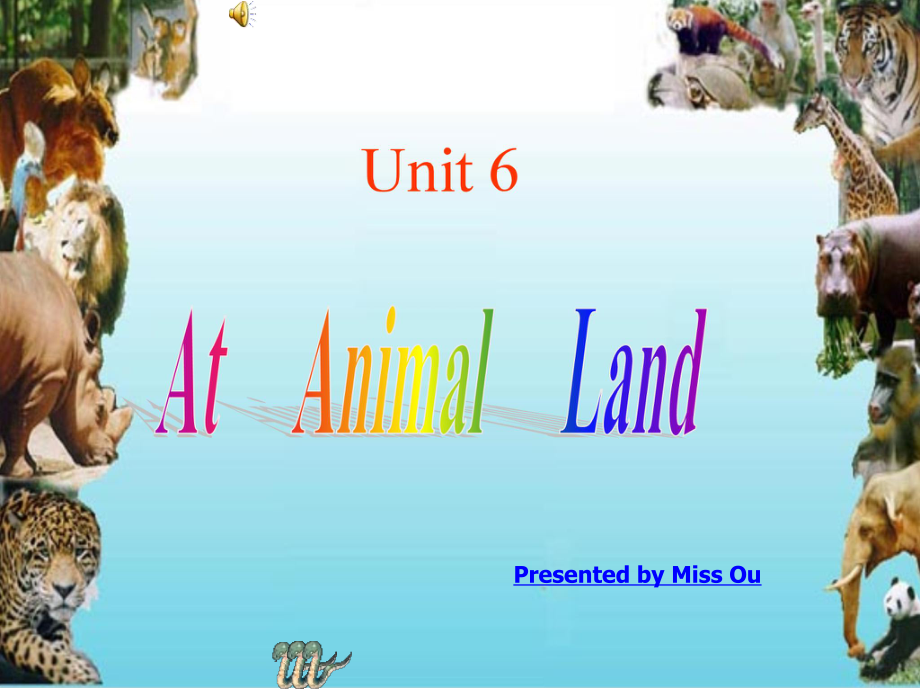 深港版五上Unit 6 At Animal Ladppt課件1_第1頁