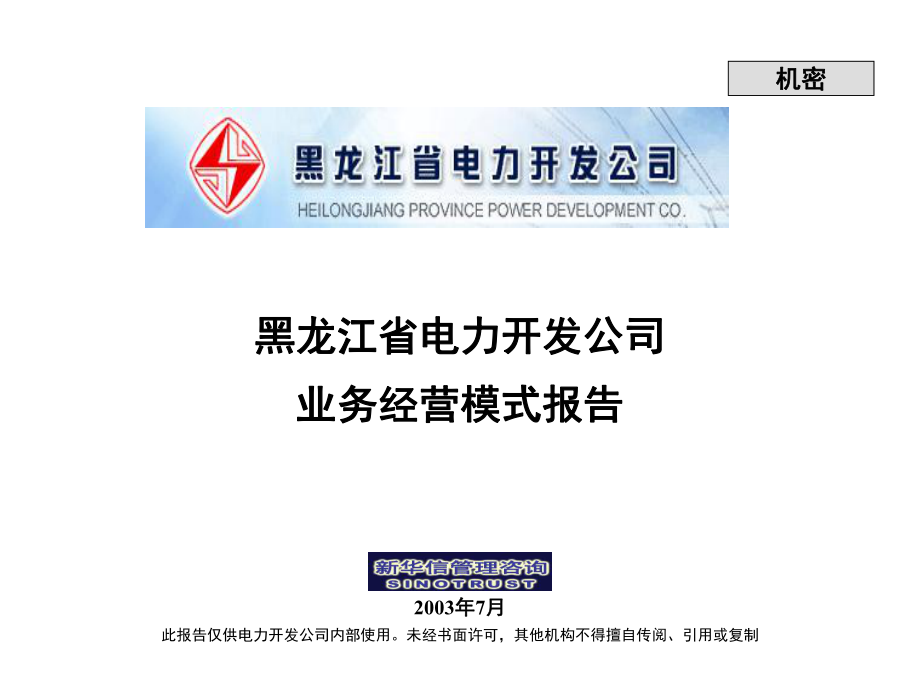 XX省电力开发公司业务经营模式报告_第1页