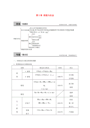 高中物理 第5章 核能與社會學案 滬科版選修35