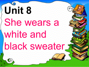 湘少版英語四上Unit 8 She wears a white an black sweaterppt課件2