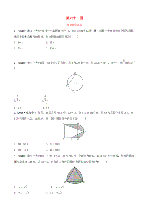 東營專版中考數(shù)學(xué)復(fù)習(xí) 第六章 圓 第三節(jié) 與圓有關(guān)的計(jì)算要題隨堂演練