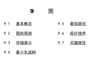 《算法與數(shù)據(jù)結(jié)構(gòu)》教學(xué)課件第9章 圖C語(yǔ)言描述（第2版）張乃孝編著