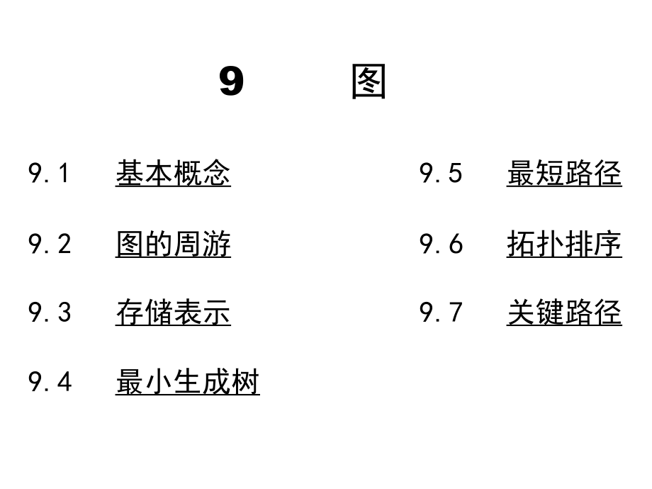 《算法與數(shù)據(jù)結(jié)構(gòu)》教學(xué)課件第9章 圖C語言描述（第2版）張乃孝編著_第1頁