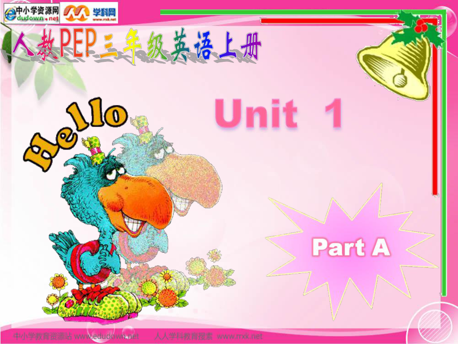 人教PEP版英語三上Unit 1 HellopartA PPT課件之一_第1頁