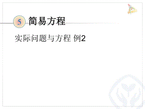 實(shí)際問(wèn)題與方程例2 (5)