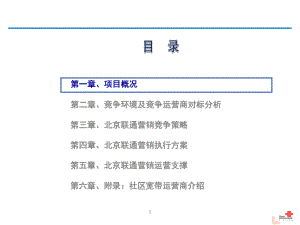 北京联通社区宽带市场营销策略报告