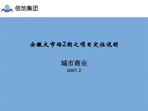 安徽信地大市场2期商业项目定位报告112PPT (青苹果)