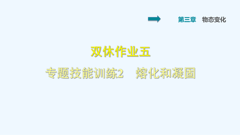 雙休作業(yè)五 專題技能訓(xùn)練2 熔化和凝固_第1頁(yè)