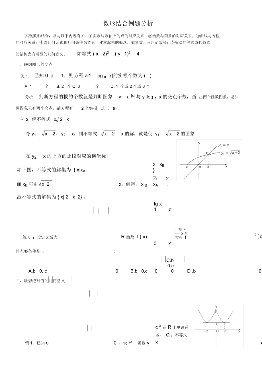 x数形结合常见例题_第1页
