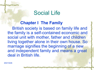 英美概况社会生活-Social-LifePPT优秀课件