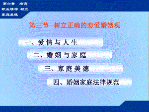 【教育課件】第六章 培育職業(yè)精神 樹立家庭美德