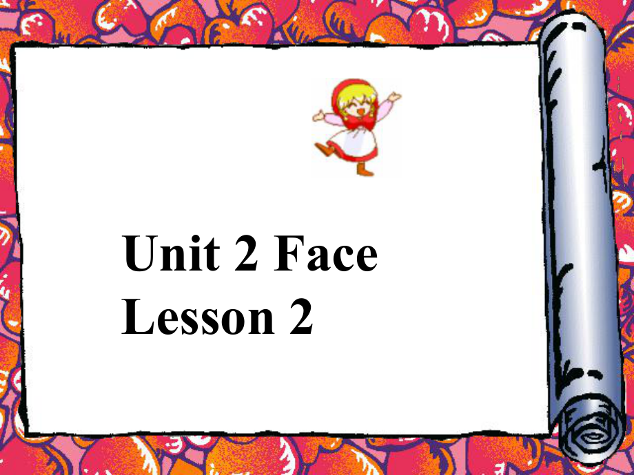 一年级上册英语课件Unit 2 Face Lesson 2 1｜人教新起点(共12张PPT)_第1页