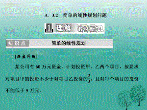 高中數(shù)學(xué) 332 簡單的線性規(guī)劃問題課件 新人教A版必修5