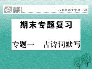 八年級(jí)語(yǔ)文下冊(cè) 專題復(fù)習(xí)一 古詩(shī)詞默寫課件 新版蘇教版