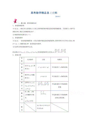 高中數(shù)學(xué)課本典例改編之必修二、三：專(zhuān)題三 直線與圓的方程 Word版含解析