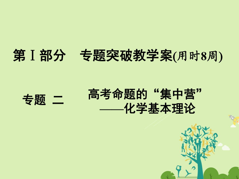 高考化學(xué)大二輪復(fù)習(xí) 第Ⅰ部分 專題突破二 高考命題的“集中營”化學(xué)基本理論 第5講 物質(zhì)結(jié)構(gòu)和元素周期律 考點1 原子結(jié)構(gòu) 微粒間的作用力課件_第1頁