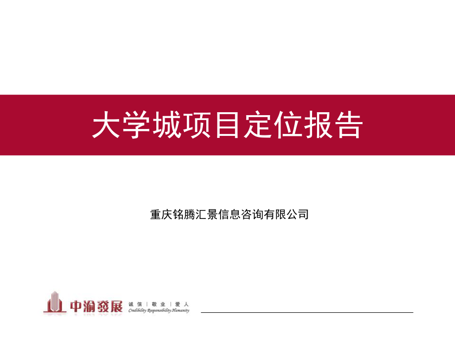 中渝大学城项目定位报告194p_第1页