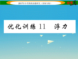 中考物理命題研究 第一編 教材知識(shí)梳理篇 第11講 浮力 優(yōu)化訓(xùn)練11 浮力課件1