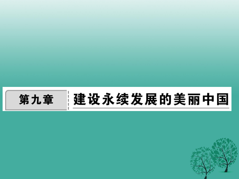 八年级地理下册 第九章 建设永续发展的美丽中国课件 新版湘教版_第1页