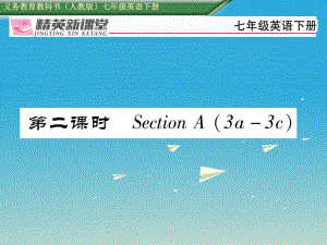 七年級(jí)英語(yǔ)下冊(cè) Unit 6 I39;m watching TV第2課時(shí)Section A3a3c習(xí)題課件 新版人教新目標(biāo)版