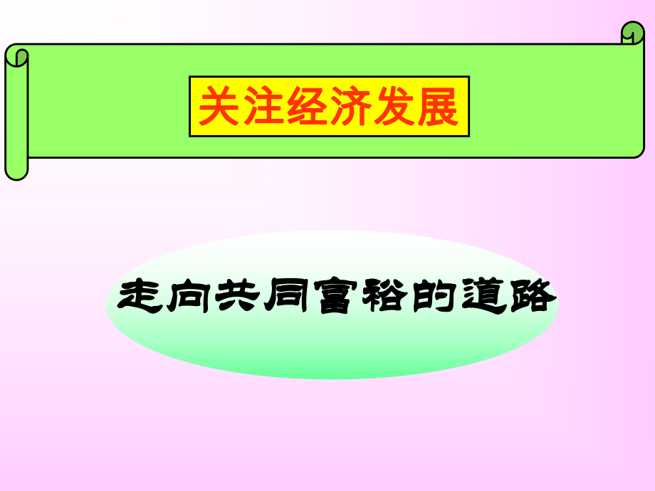 人教版九年級政治第七課第二框《走向共同富裕的道路》課件4_第1頁