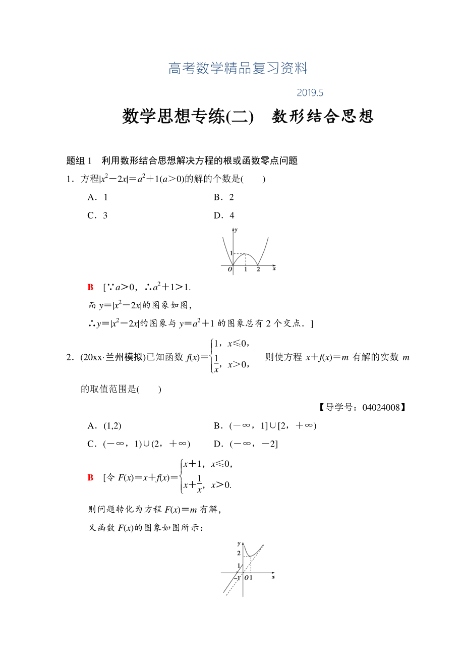 高考数学文二轮复习教师用书：第1部分 技法篇 数学思想专练2 Word版含答案_第1页