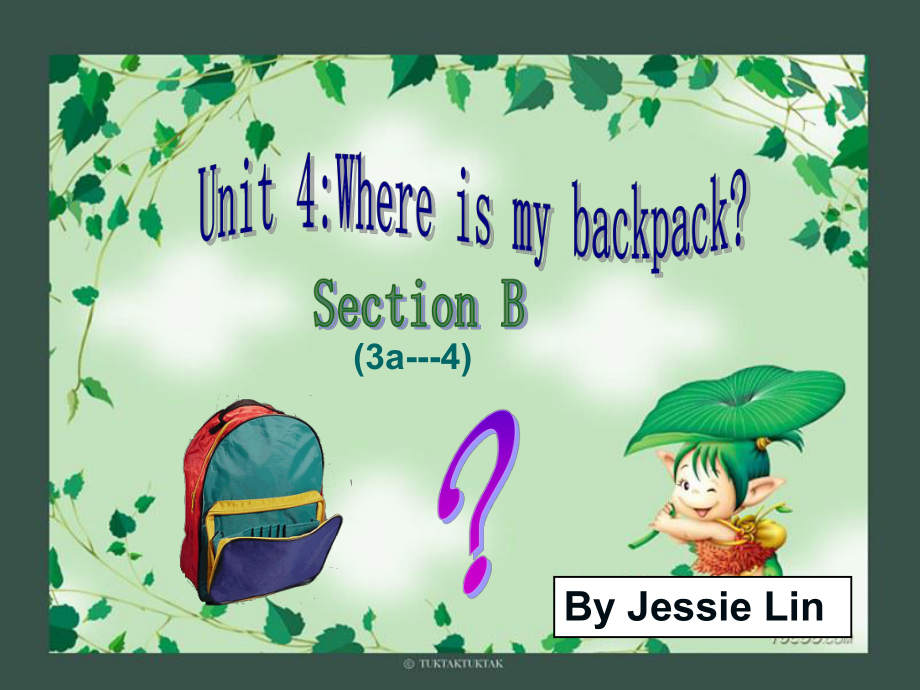 新目标初中英语七年级上册Unit 4 Where’s my backpack课件_第1页