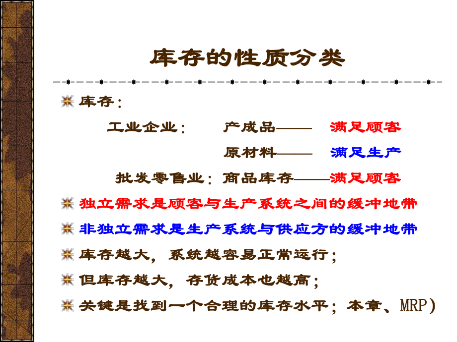 庫存管理 庫存的性質(zhì)分類 生產(chǎn)運營管理培訓課件_第1頁