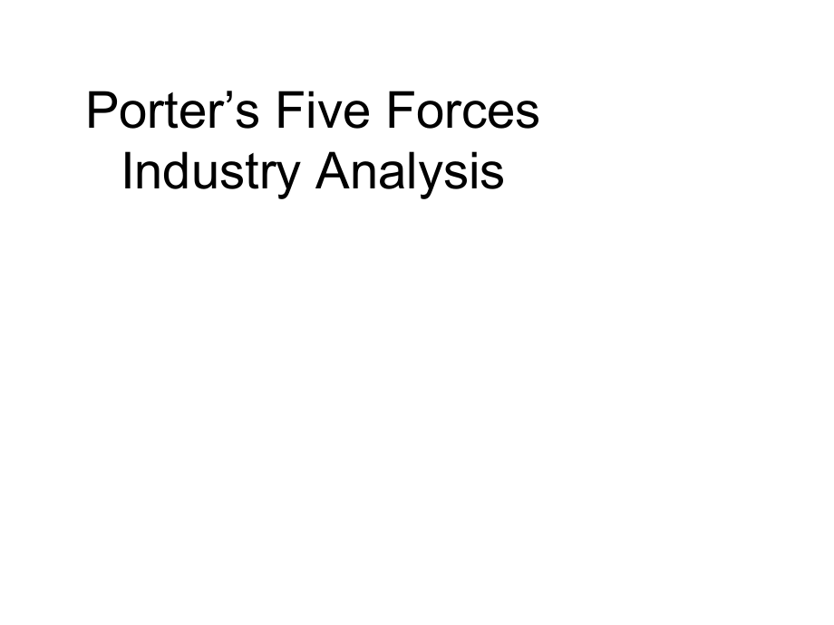 波特五力模型课件 Porter_第1页