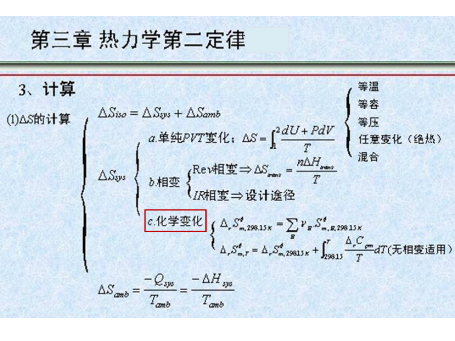 物理化學熱力學第二定律教學課件pptx