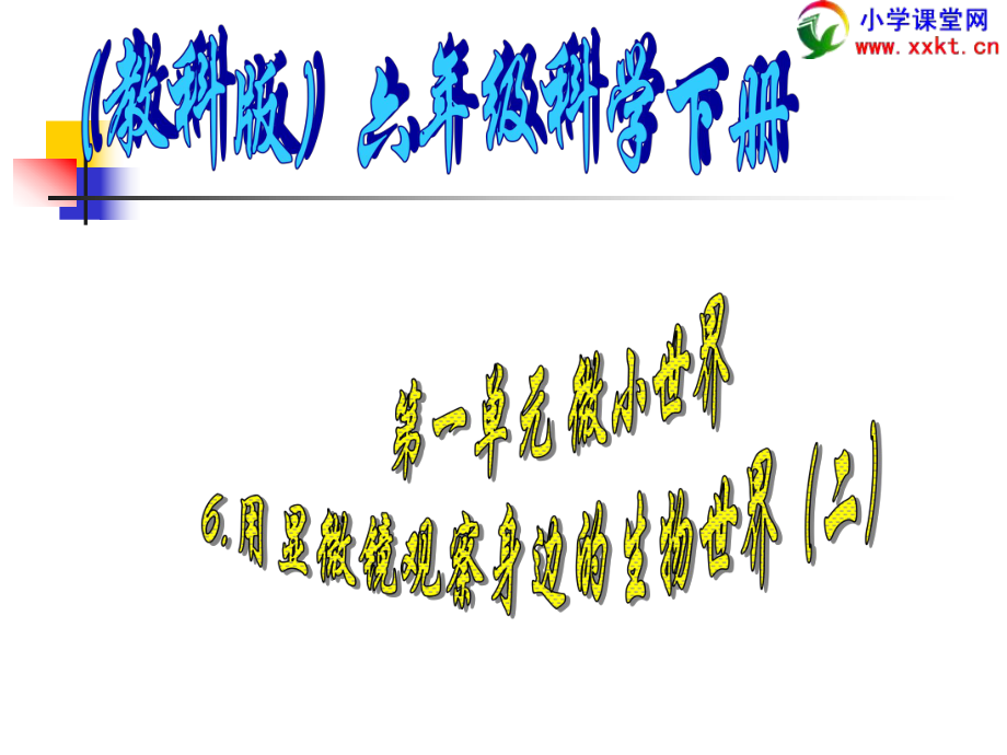 六年級科學下冊《用顯微鏡觀察身邊的生命世界（二）》PPT課件（教科版）_第1頁