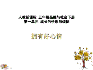 擁有好心情 PPT課件 人教版新課標(biāo)五年級品德與社會下冊 第十冊課件