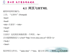 電子商務(wù)PPT教學(xué)課件第四章 電子商務(wù)網(wǎng)站建設(shè)