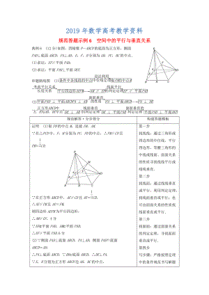 高考數(shù)學(xué)二輪復(fù)習(xí) 規(guī)范答題示例6 空間中的平行與垂直關(guān)系 理